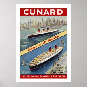 Poster Queens de Cunard