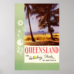 Poster Queensland the Holiday State of Australia