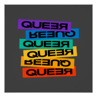 Queer- Gay gay avec la couleur arc-en-ciel