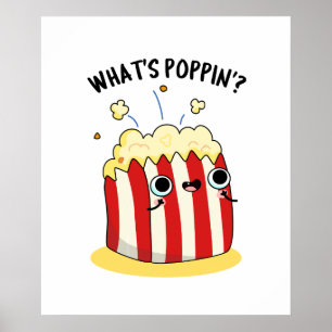 Poster Quel est Poppin Funny Popcorn Pun