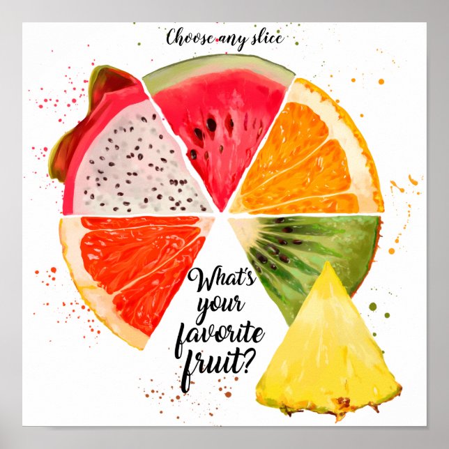Poster Quel est ton fruit préféré ? (Devant)