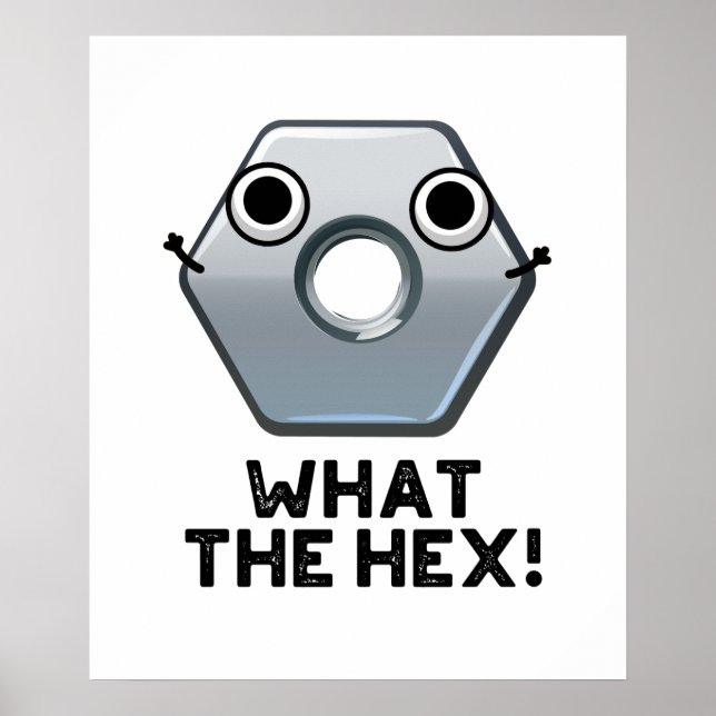 Poster Quel Hexagon Hex Funny Forme Le Pun (Devant)