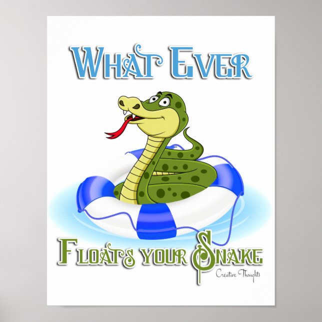 Poster Quel que soit ce qui flotte votre serpent (Devant)