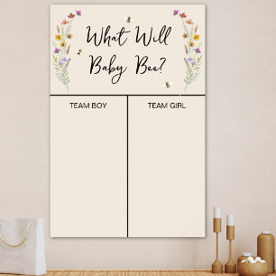Poster Quel sera le sexe du bébé Signe de vote pour la ré