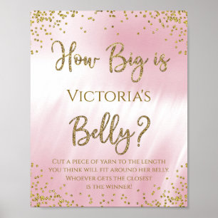 Poster Quelle est la taille du ventre de maman Jeu pour B
