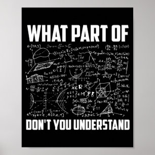 Poster Quelle Partie De Ne Comprenez-Vous Pas Prof De Mat
