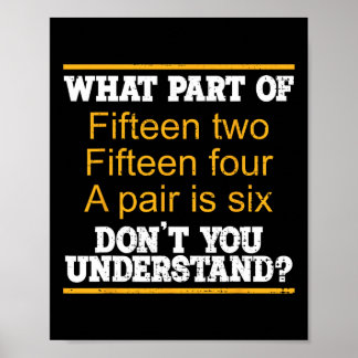 Poster Quelle Partie De Quinze Deux Quinze Quatre La pair
