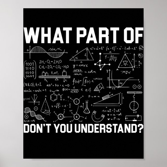 Poster Quelle partie des maths ne comprenez-vous pas ense (Devant)