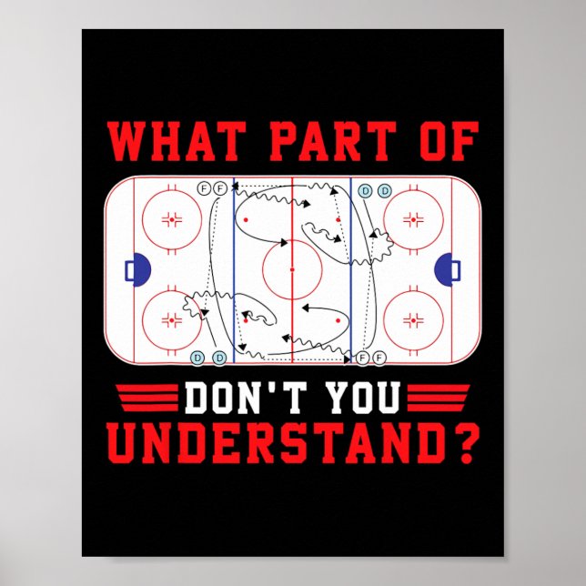 Poster Quelle partie du hockey ne comprenez-vous pas le h (Devant)
