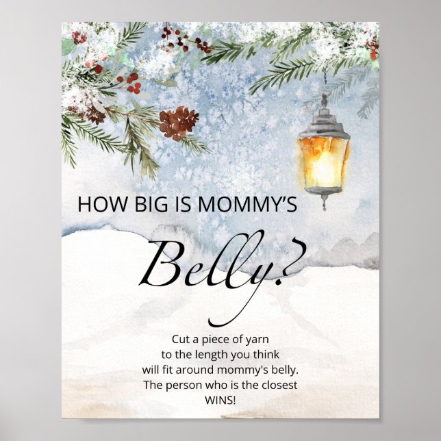 Poster Quelle taille est le jeu du ventre de maman ? (Devant)