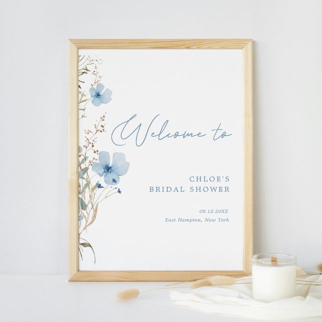 Poster Quelque Chose de Bleu Fête de Mariage aux Fleurs S (Créateur téléchargé)