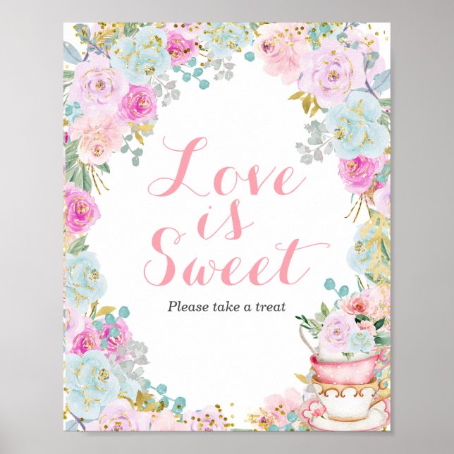 Poster Quelque chose de sucré brasse Tea Party L'amour es (Devant)