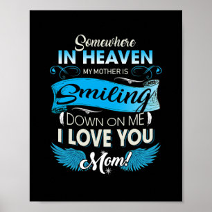 Poster Quelque Part Au Ciel Mère Sourit J'Aime Maman