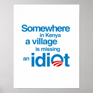 Poster Quelque part au Kenya, un village manque un idiot