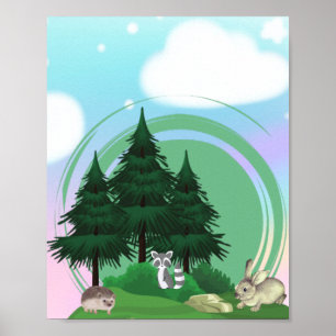 Poster quelques amis de la forêt