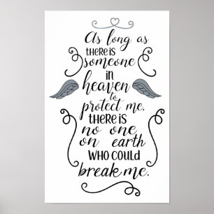 Poster Quelqu'un au ciel pour me protéger Inspirant
