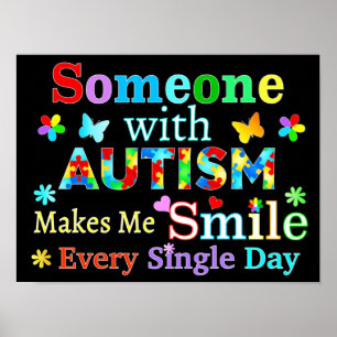 Poster Quelqu'Un Avec AUTISME Me Rend Souriant