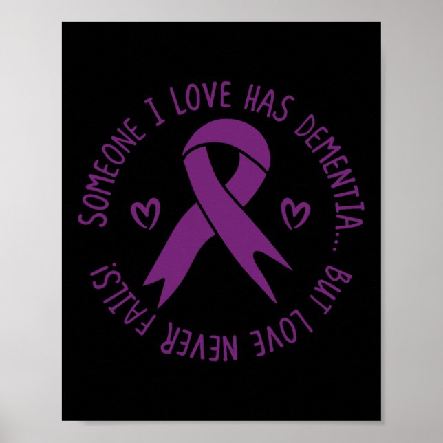 Poster Quelqu'Un Que J'Aime A Démence Sensibilisation Alz (Devant)