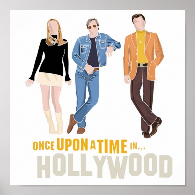 Poster Quentin Tarantino Il Était Une Fois À Hollywood Mi (Devant)