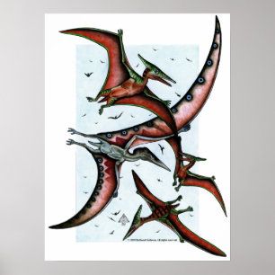 Poster Quetz parmi les terosaures Imprimer