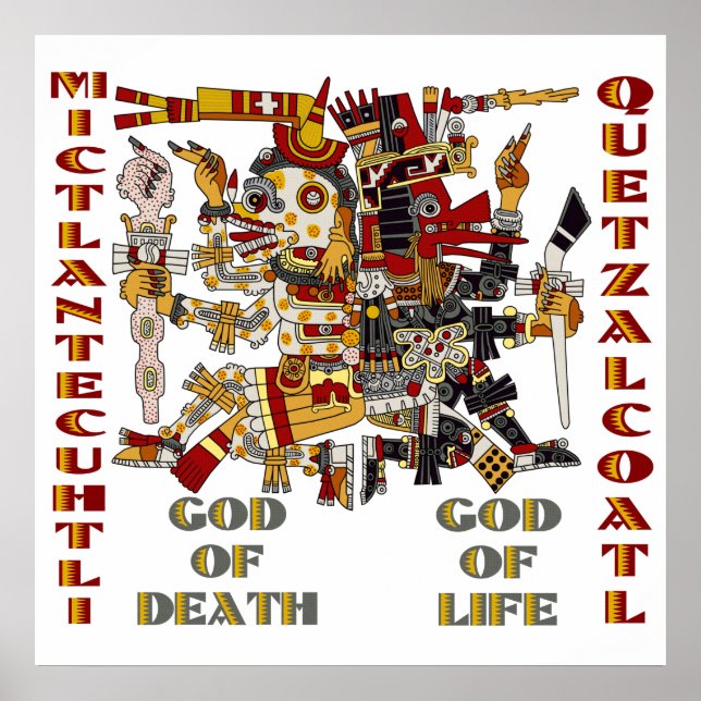 Poster Quetzalcoatl et Mictlantecuhtli (Devant)