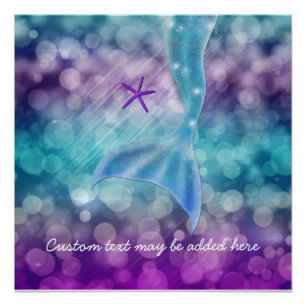 Poster Queue de Sirène Enchantée Sous L'Océan Grande Affi