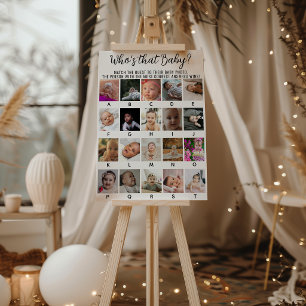 Poster Qui est ce bébé Modèle de jeu de 20 photos de douc