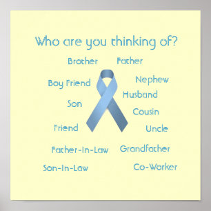 Poster Qui pensez-vous au ruban bleu ?