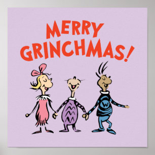 Poster Qui se tiennent par la main Joyeux Grinchmas