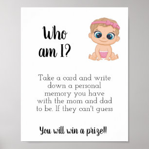 Poster Qui suis-je ? Bébé fille