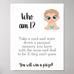 Poster Qui suis-je ? Bébé garçon