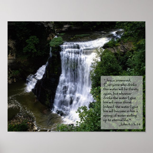 Poster quiconque boit de l'eau que je leur donne le fera (Devant)