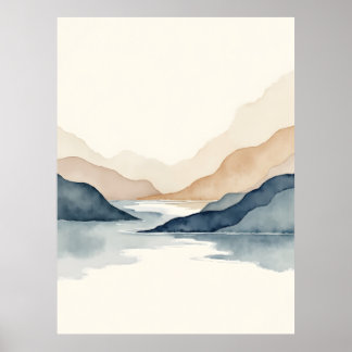 Poster Quiet Currents - Paysage minimal