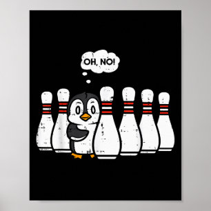 Poster Quilles De Pingouin Ns Oh Non Drôle Joueur De Quil