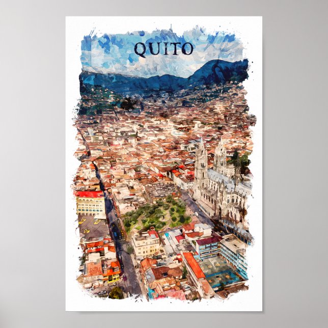 Poster Quito Ecuador (Devant)