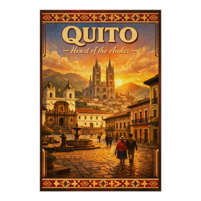 Poster QUITO – Heart of the Andes (Devant)