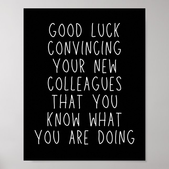 Poster Quitter Le Collègue Drôle Coworker Dit (Devant)