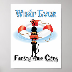 Poster Quoi de neuf flotte vos chats