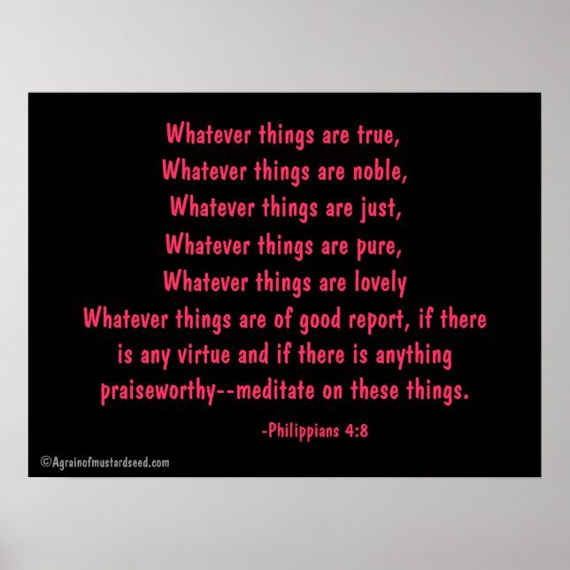 Poster Quoi que ce soit... Citation de la Bible (Devant)