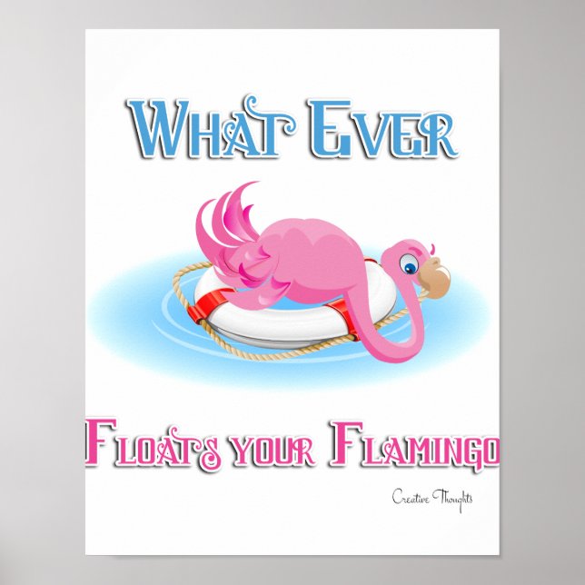 Poster Quoi qu'il flotte votre Flamant rose 3 (Devant)