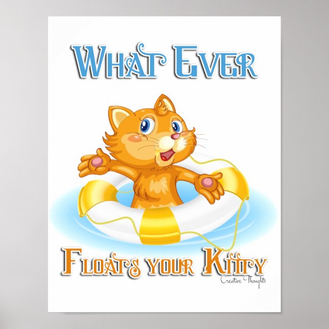 Poster Quoi qu'il flotte votre Kitty (Devant)