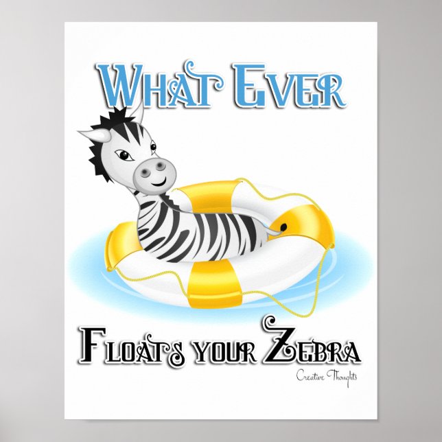 Poster Quoi qu'il flotte votre Zebra 4 (Devant)
