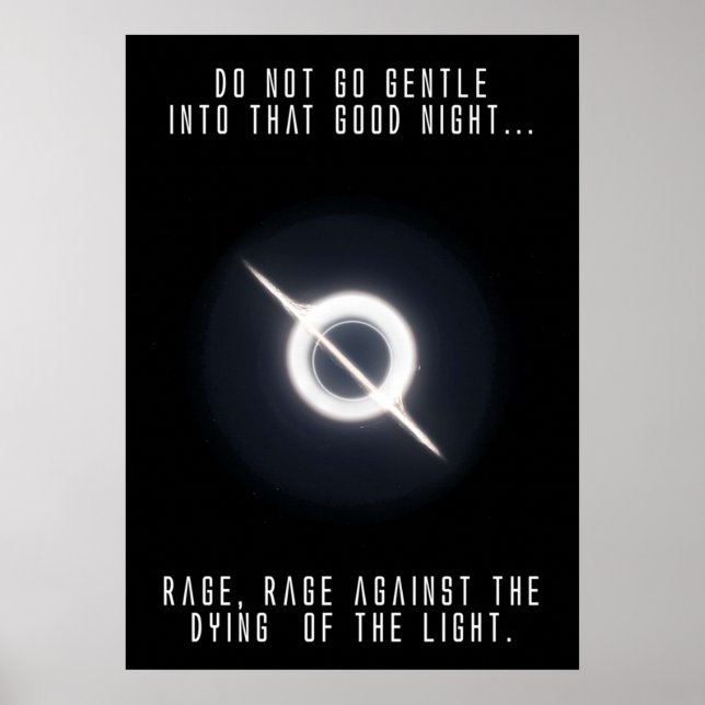 Poster Quot interstellaire ; Rage contre la mort du li (Devant)