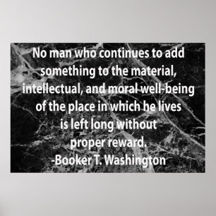 Poster Quotation from Booker T. Washington