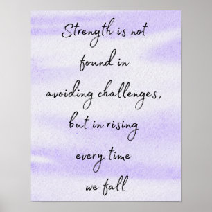 Poster Quote d'aquarelle violet inspiré