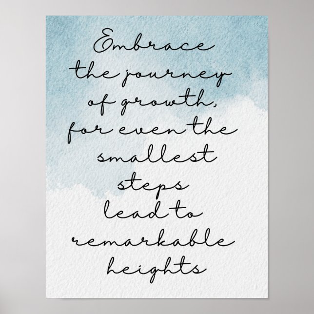 Poster Quote d'inspiration Motivational Watercolor (Devant)