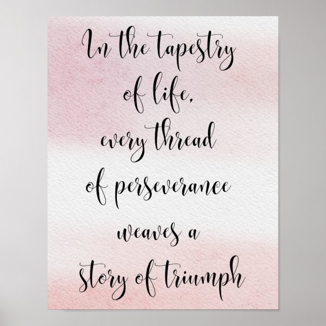 Poster Quote d'inspiration Motivational Watercolor (Devant)