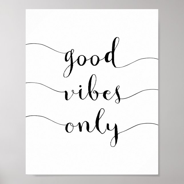 Poster Quotidien Inspiration de Good Vibes uniquement (Devant)