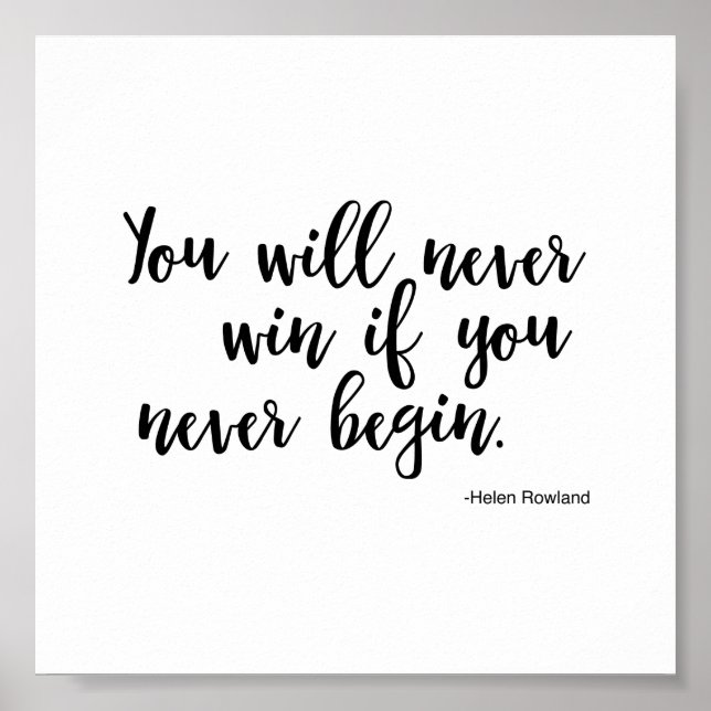 Poster Quoting Helen Rowland - Success (Front)