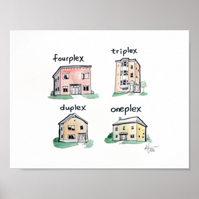 Poster Quplex en duplex complexe (Devant)